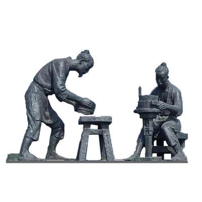 制瓷工艺流程人物雕塑公园商业街玻璃钢传统制作陶瓷雕像铸铜摆件