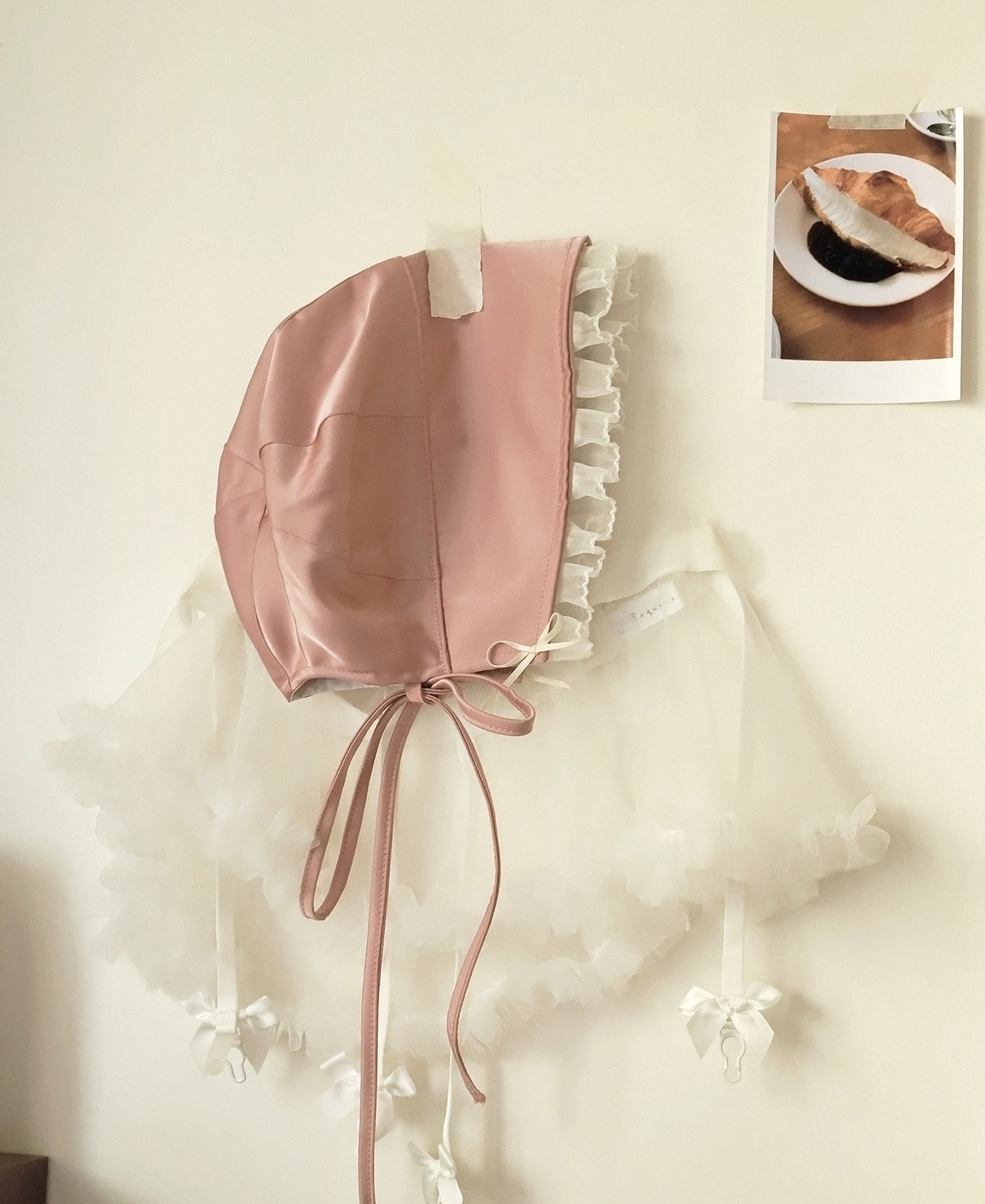 复古设计vintage维多利亚风萝莉帽盆帽丝缎蕾丝中古帽包头帽女帽