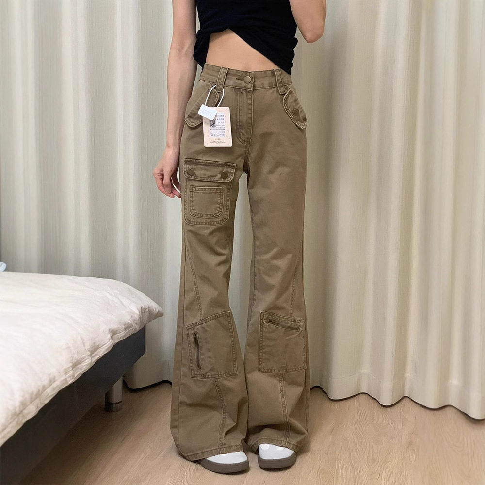 美式复古工装牛仔裤女春