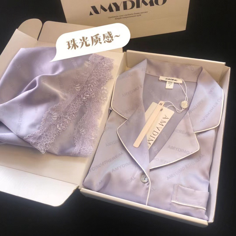维多利亚真丝睡衣女士简约家居服