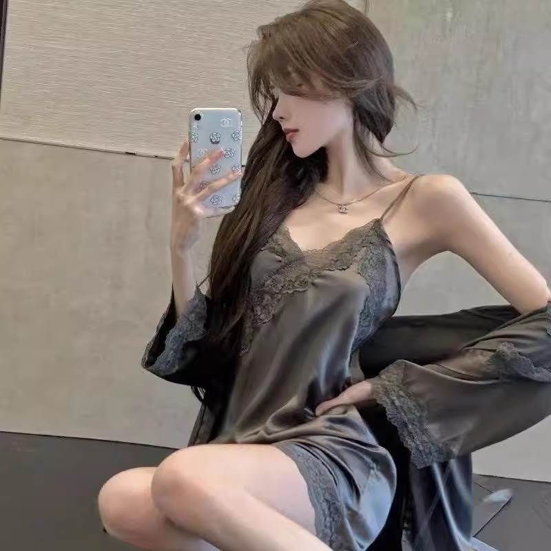 维多利亚性感睡衣女真丝吊带睡裙
