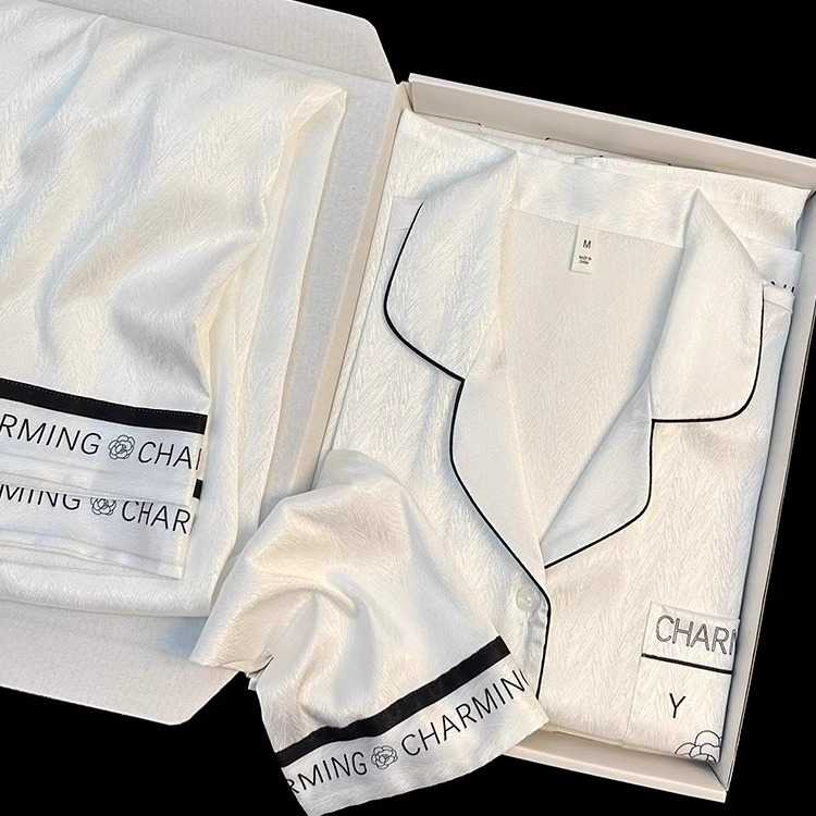 维多利亚丰维密奢华高级感山茶花真丝睡衣长袖长裤薄款家居服套装