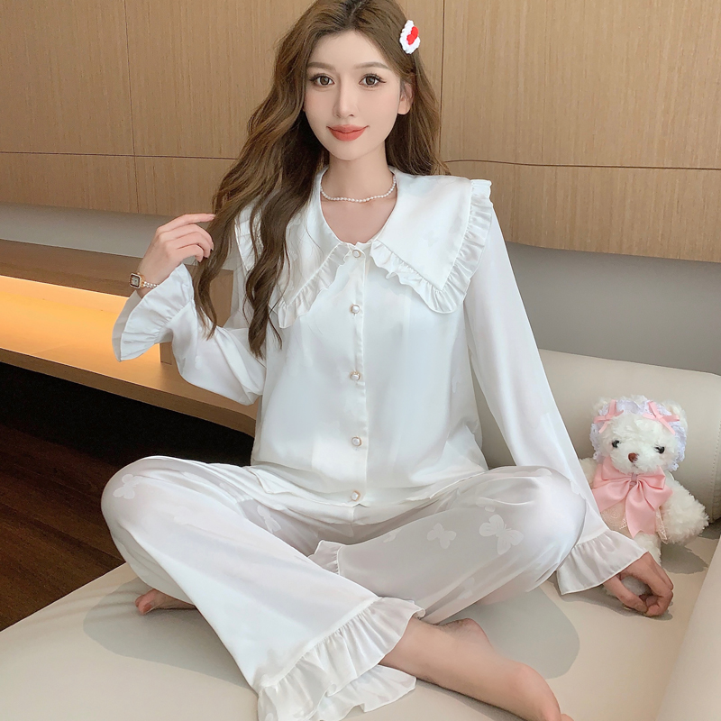 维多利亚真丝睡衣女桑蚕丝家居服