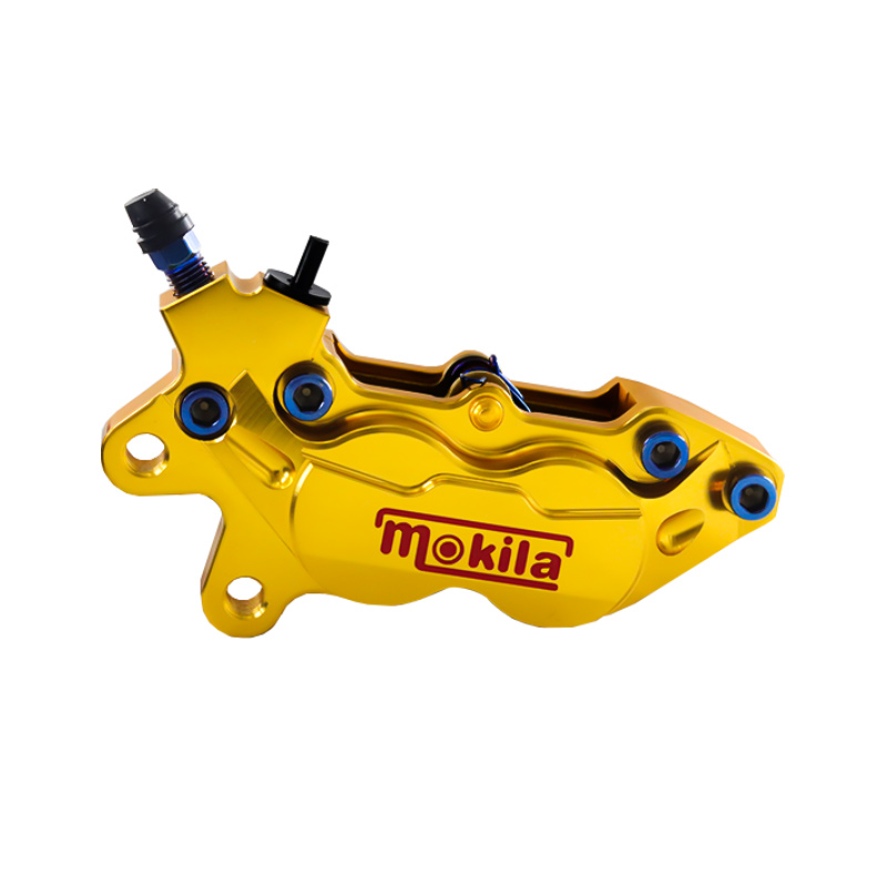 伟凡MOKILA电摩大鲍鱼前卡钳赛道版碟刹车片对二改装转接码粉皮