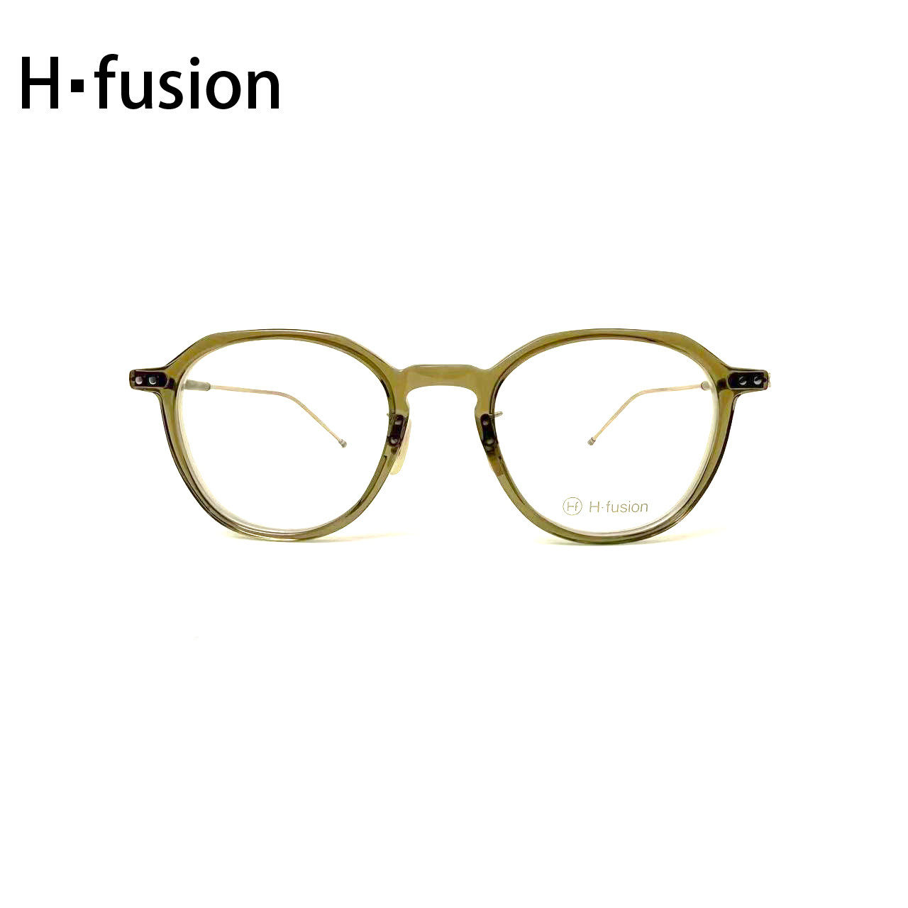 H-FUSION眼镜HF-139日本手工镜框板材钛合金复古文艺圆框近视眼镜