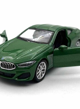 彩珀成真迷你合金车模1:43宝马M850i墨绿色合金车模耐摔儿童玩具