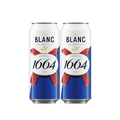 1664法式白啤500ml*2罐听