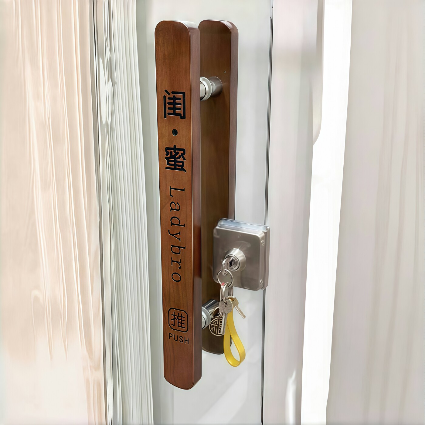 玻璃门拉手店铺广告定制门门把手图片