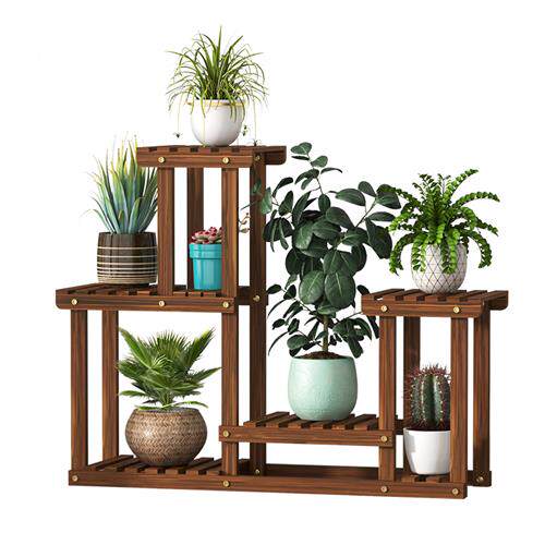 阳台实木落地花架户外庭院防腐植物花盆爬藤架室内多层阶梯置物架