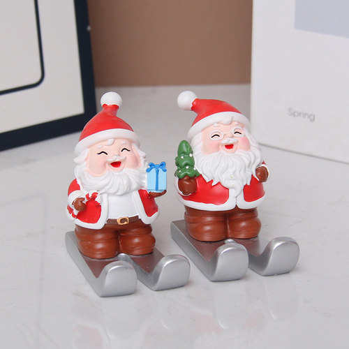 可爱圣诞节氛围装饰小摆件圣诞老人手机支架平板支撑架礼盒送礼品