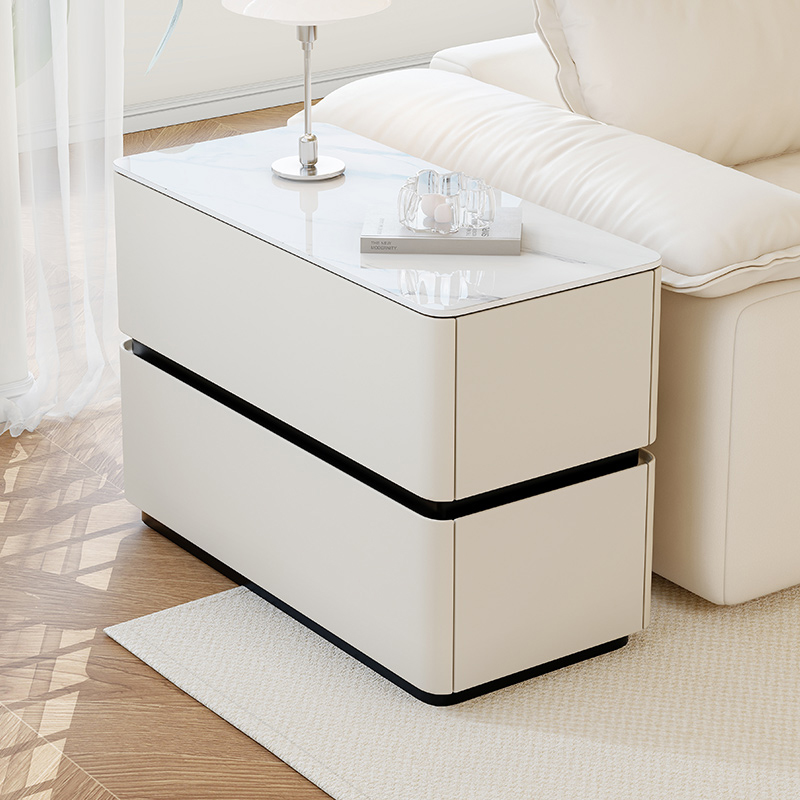 岩板边柜沙发边几储物实木可移动