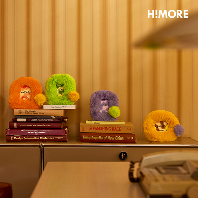 HIMORE海马体相框原创设计覆古绒毛撞色尾巴3寸拍立得照片框摆件