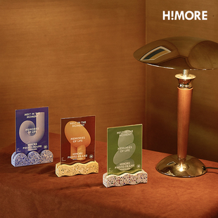 HIMORE海马体6寸相框摆台拍立得照片相框家居装饰摆件海浪水磨石