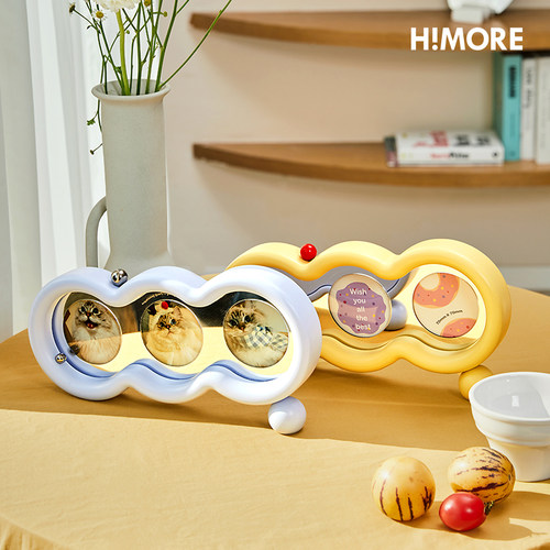 Himore海马相框好事发生对比色球宝丽来3英寸创意桌挂墙相框