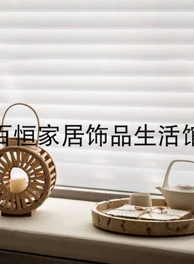 侘寂日系奶油风样板房女孩房飘窗下午茶具组合软装创意摆件装饰品