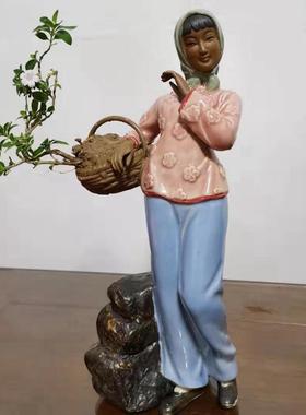 盆景摆件人物功夫鲁智深李小龙石湾公仔陶瓷人偶美女貂蝉武僧春苗