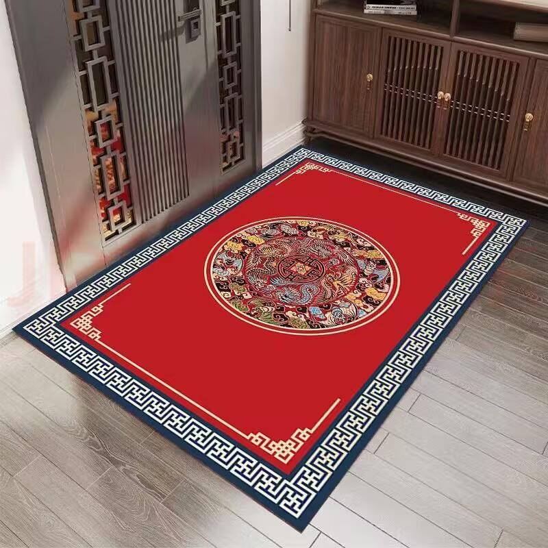 中国红硅胶入户地垫门口吸水防滑入门垫子玄关满铺耐脏家用门垫子