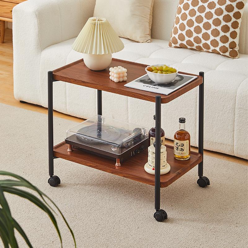 北欧风餐车网红扶手置物架可移动沙发边几家用迷你创意边柜收纳架