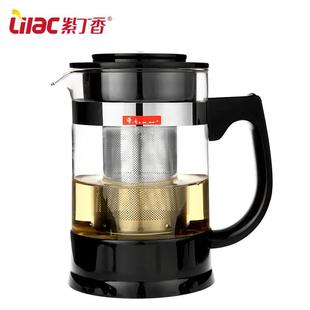 s79泡茶壶950ml 不锈钢过滤网茶壶 紫丁香 大号耐热玻璃茶壶茶具