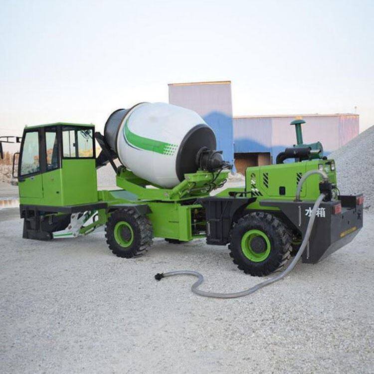 中旺自上料搅拌车 多功能一体式混凝土平口移动罐 修路工程搅拌机