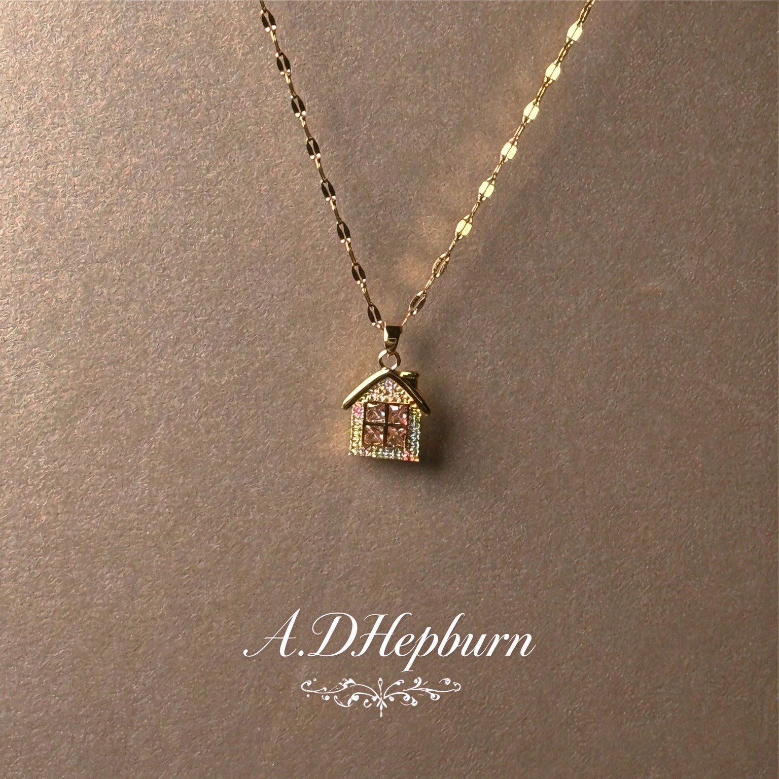 A.DHepburn小屋爆闪锁骨链高奢女