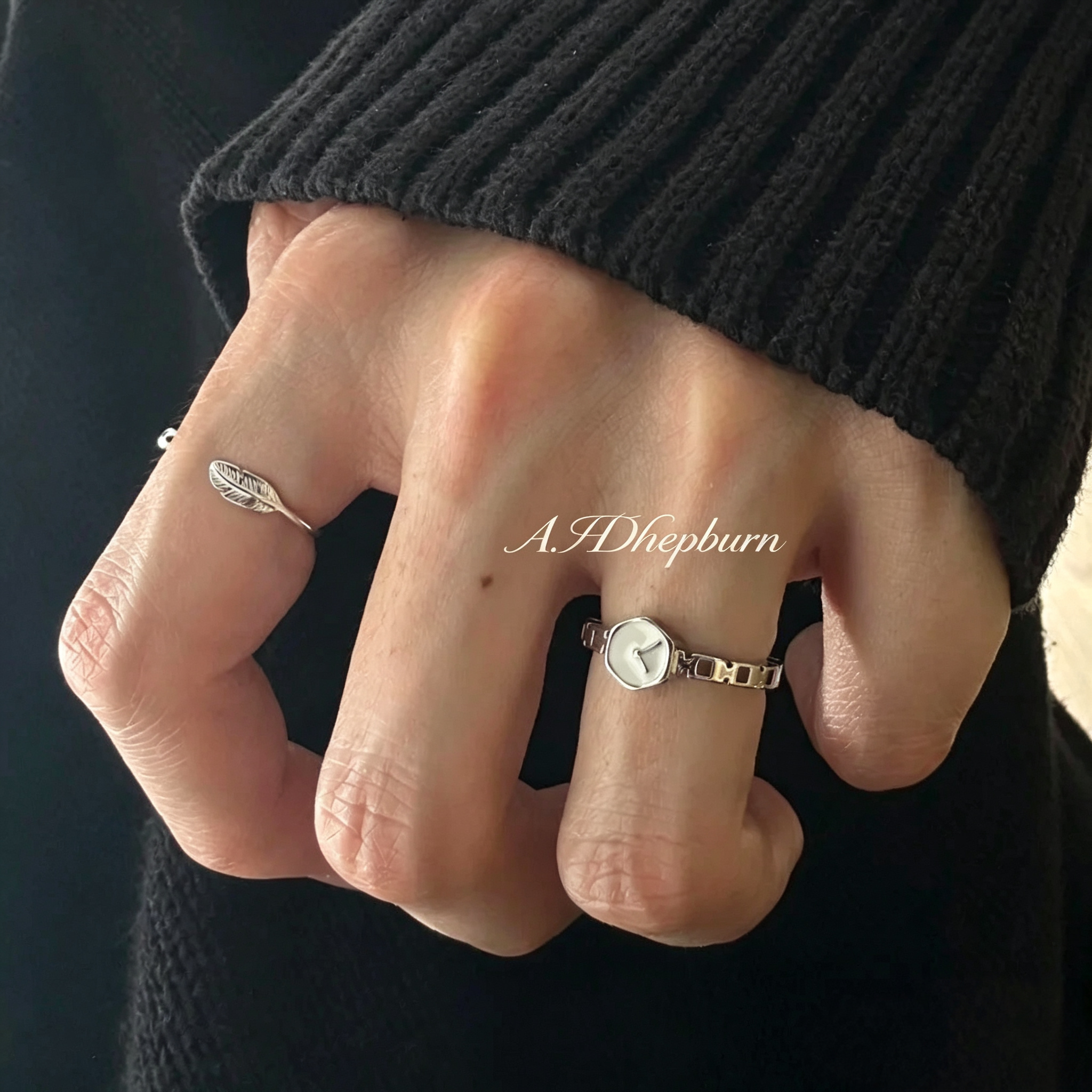 A.DHepburn手表戒指复古可调