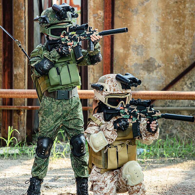 儿童迷彩服套装男女童户外特种兵战术夏令营长袖作训服表演演出服