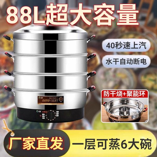 防干烧定时电蒸锅蒸煮一体多功能