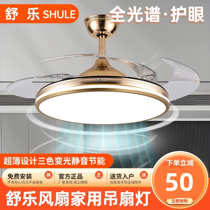 舒乐风扇吊扇灯家用北欧风客厅餐