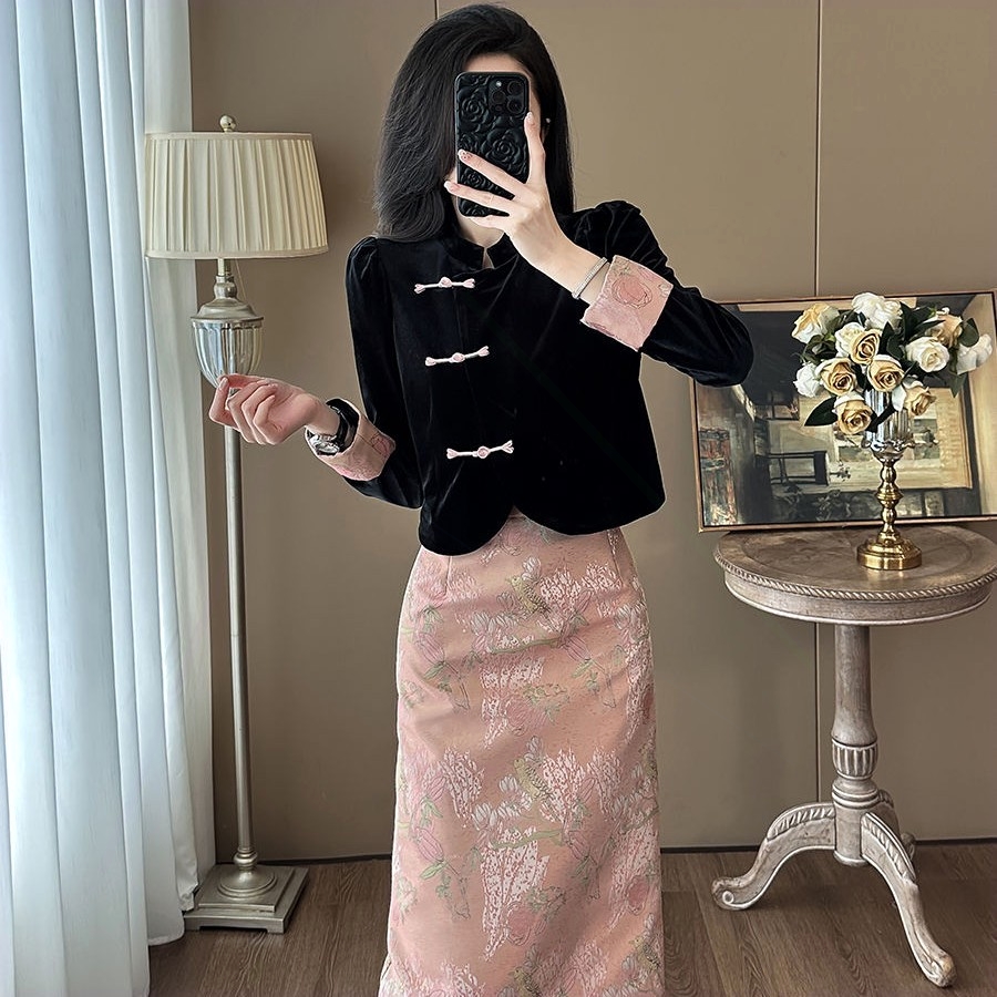 两件套女御姐气质新中式工作室原