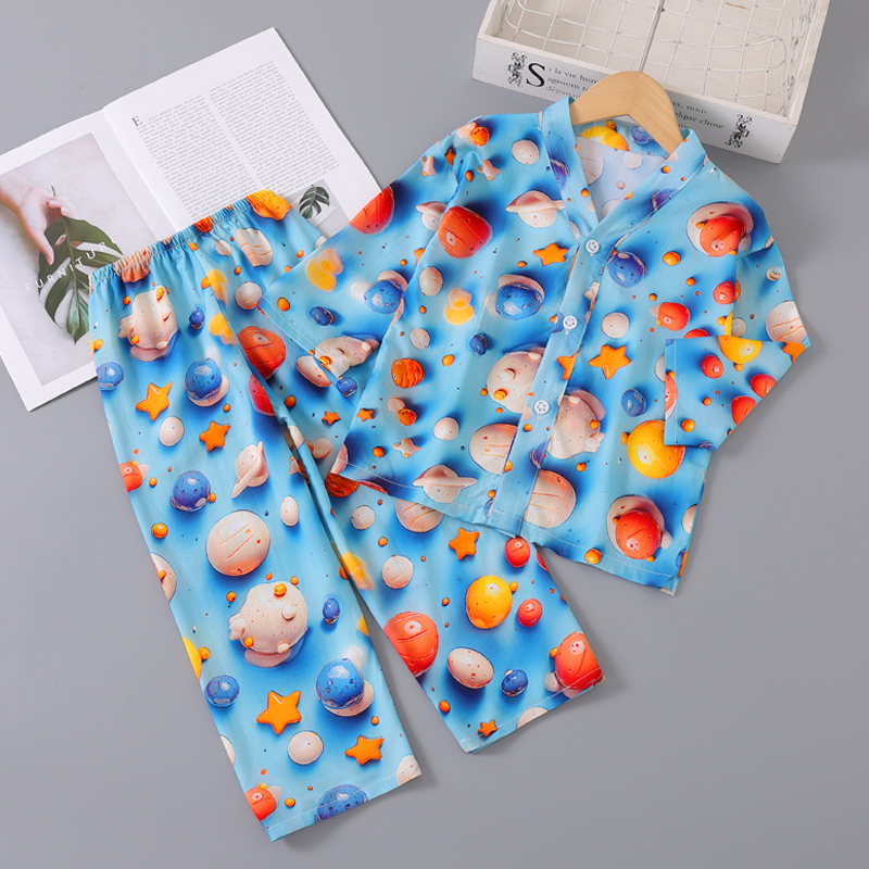 夏季儿童莱赛尔睡衣套装