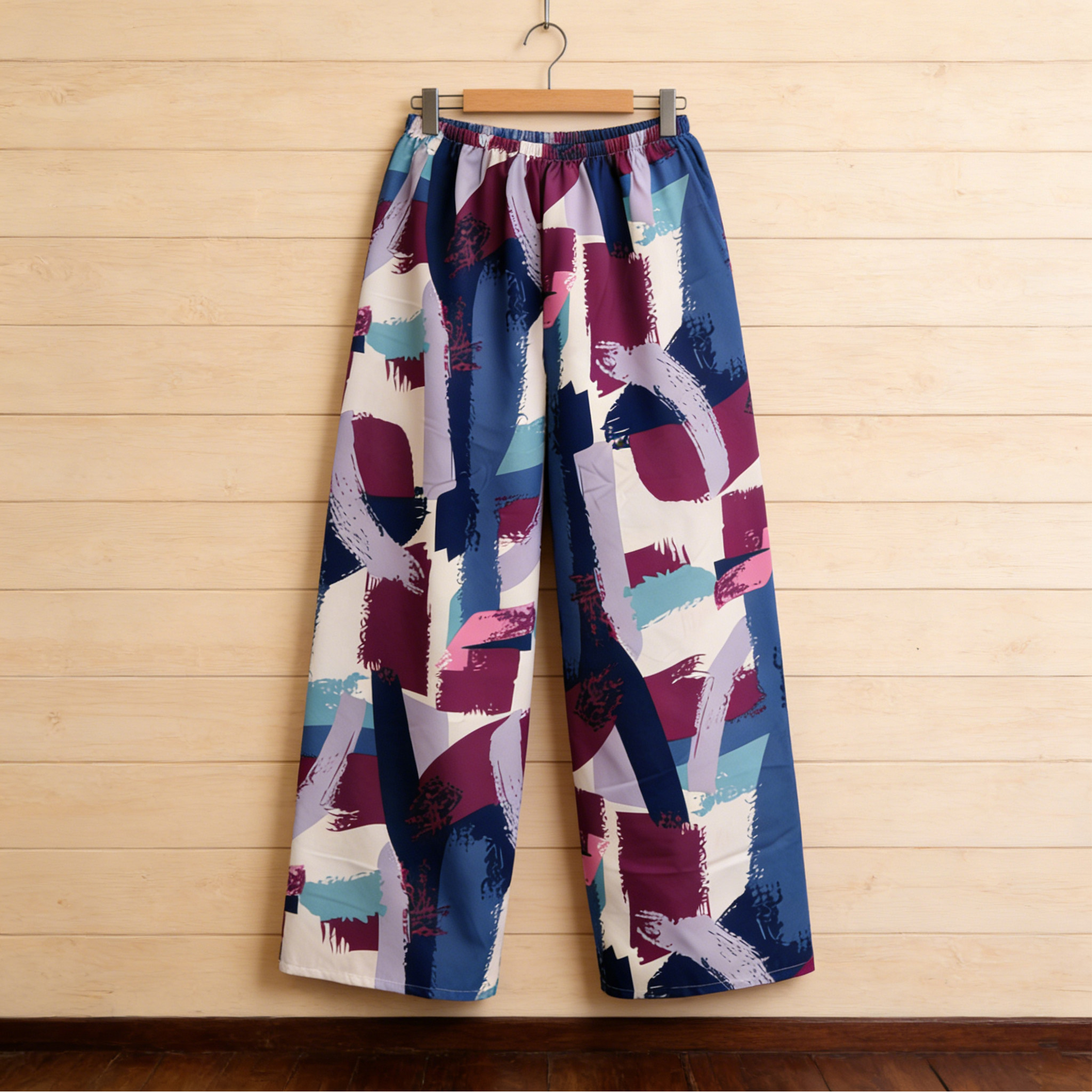 女士加大码夏季薄款格子裤中学生阔腿裤睡裤家居裤女童外穿沙滩裤