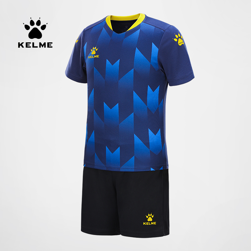 KELME/卡尔美足球服儿童套装短袖 比赛定制球衣男女童足球训练服 运动/瑜伽/健身/球迷用品 足球服 原图主图