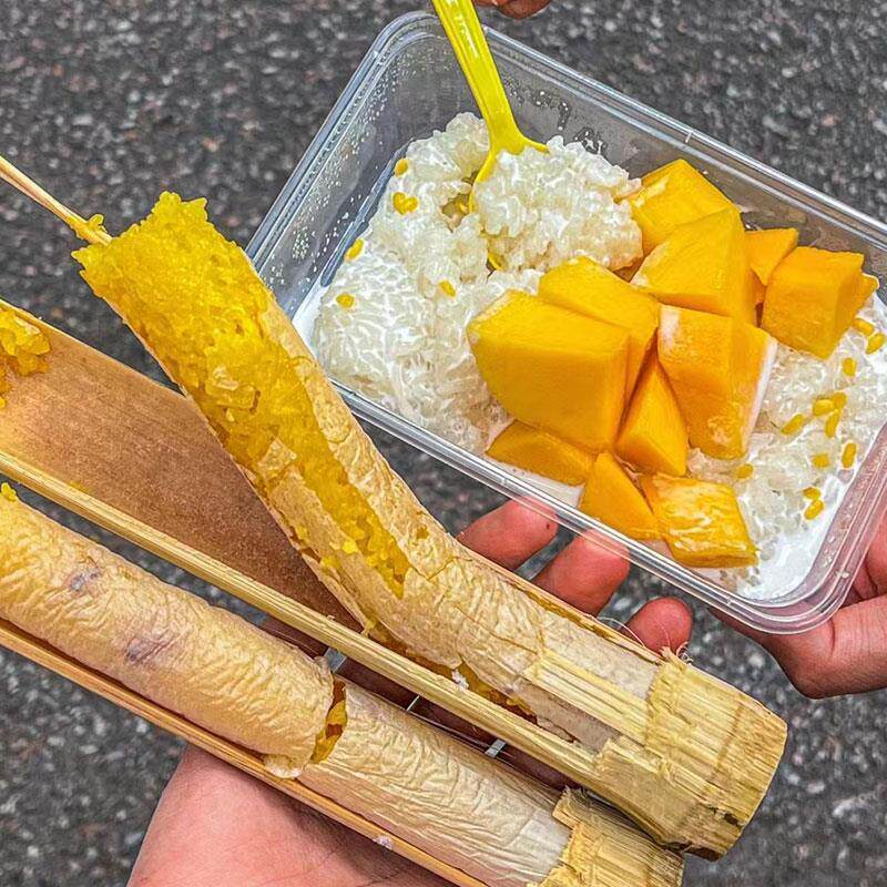 热销香蕉竹筒饭香蕉竹筒饭半成品猪八戒同款糯米饭加热即食竹筒饭