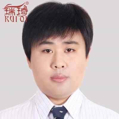 假发男短发中老年男士假发真发短直发韩版帅气男生整顶轻薄假发套