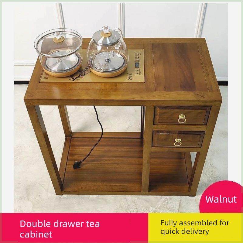 实木茶水柜烧水壶一体家用胡桃木侧边柜客厅靠墙茶台茶桌沙发边柜,商业/办公家具,办公茶水柜,淘宝优惠券,粉丝福利购,淘宝优惠卷