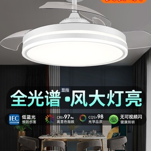 风扇灯2024新款 吊扇灯吸顶家用一室电扇吊灯隐形大风体客厅餐厅卧