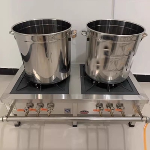 商用低汤灶燃气灶燃气猛火灶吊汤多头矮汤炉卤肉炉商用猛火灶双灶