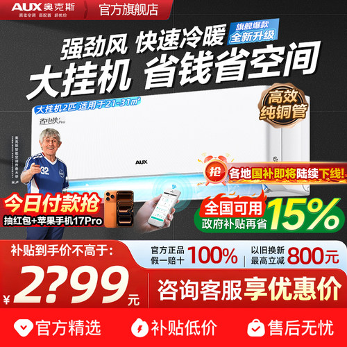 奥克斯空调大挂机2匹新一级冷暖