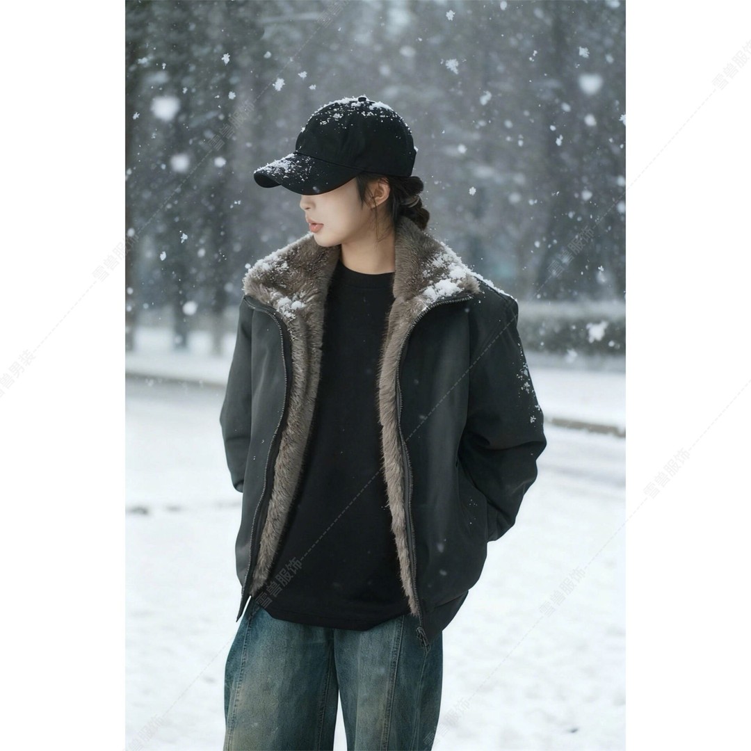 抖音同款【两面穿座山雕】棉服