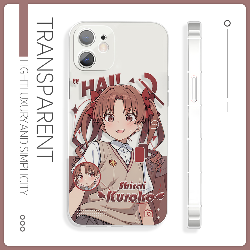 创意白井黑子手机壳二次元iQOOz10苹果16pro/17荣耀400硅胶vivos20一加13适用于华为p70小米15红米k80三星s25