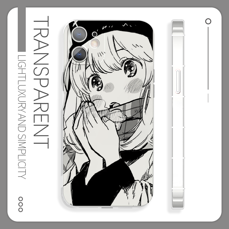 冬季哈手黑白少女萌系萝莉风苹果13手机壳适用于13pro小米12OPPOa59s红米K50荣耀90软iQOO15华为p40一加11pro