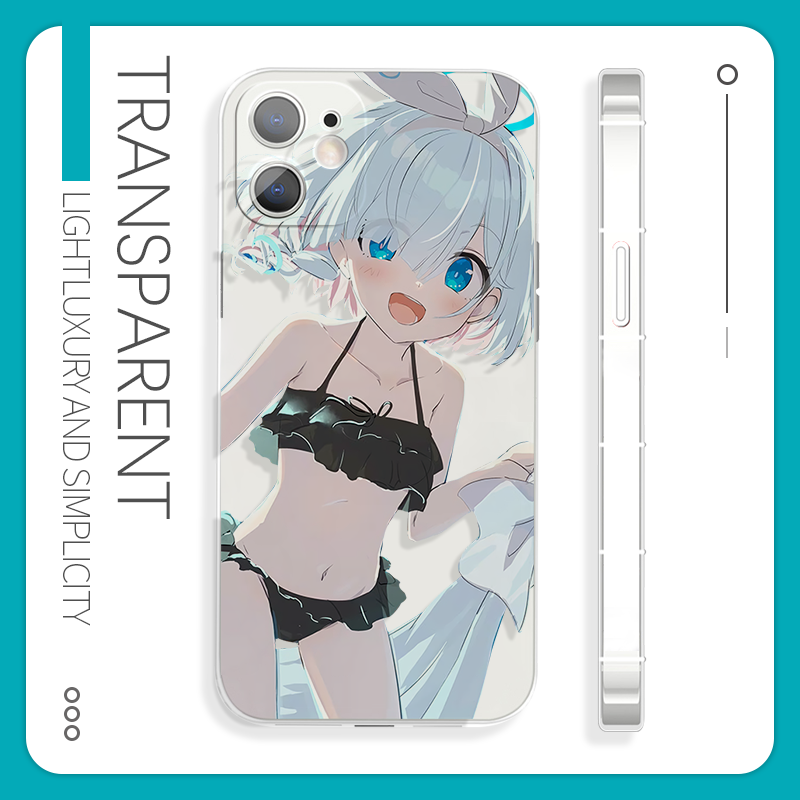 碧蓝档案阿罗娜黑色泳装夏季风苹果13手机壳适用于13pro小米12OPPOA1红米K60荣耀80软iQOO15华为p50一加12Pro