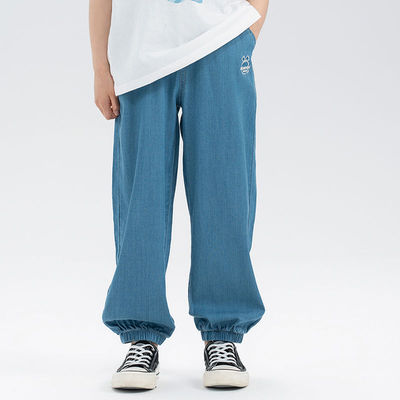 巴布豆童装男女透气舒适长裤儿童宽松束脚裤子中大童B242SRK033