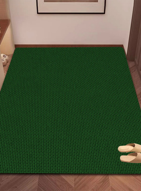 高级法式绿色入户门地垫客厅整铺地毯门垫进门耐脏吸水脚垫子定制