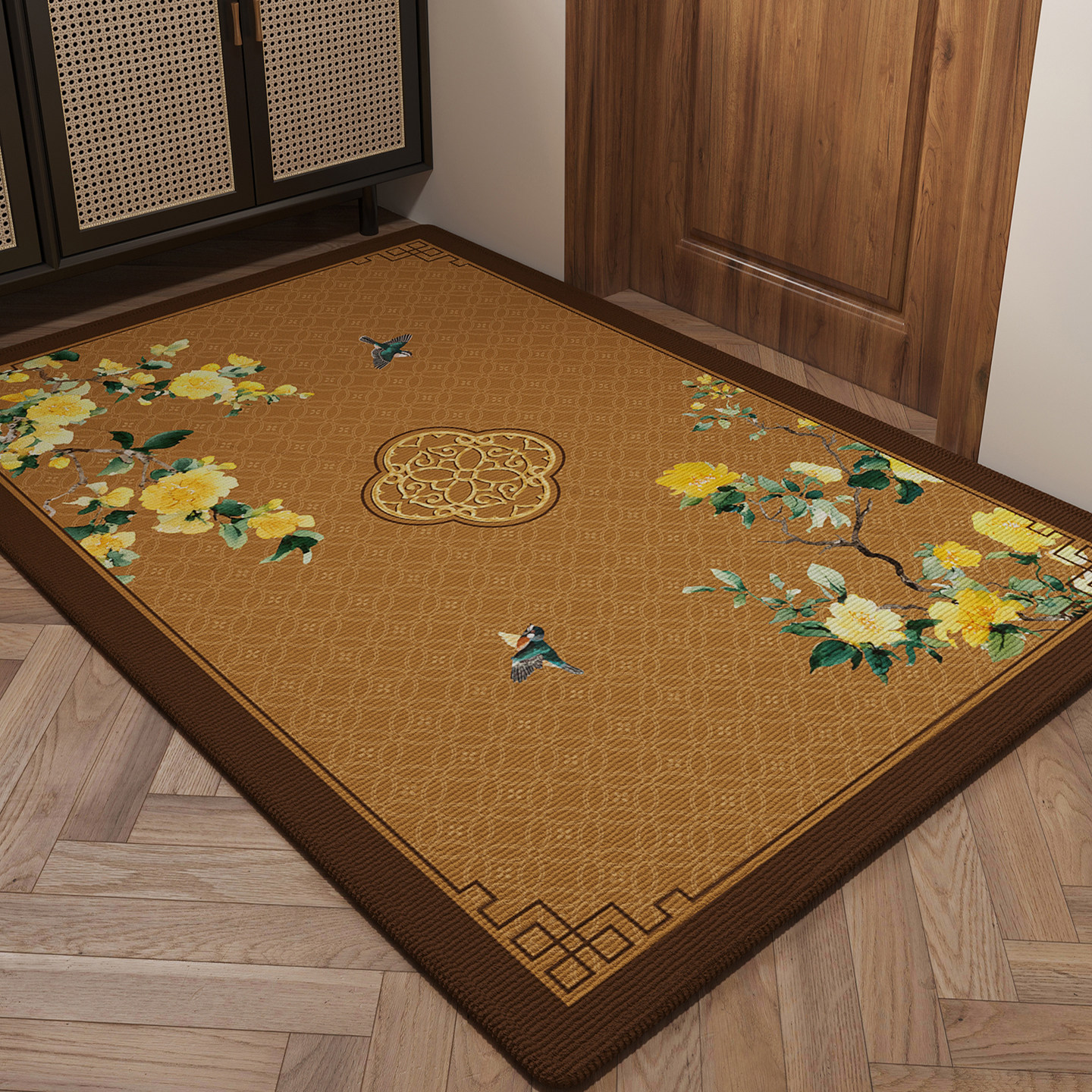 2025新款新中式大门地垫家用门口脚垫入户门垫子客厅门垫卧室地毯,居家布艺,入户地垫,淘宝优惠券,粉丝福利购,淘宝优惠卷