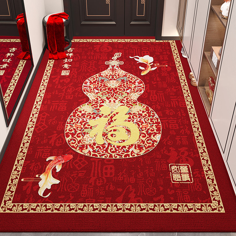 无醛厚地垫入户门垫开运风水地毯玄关大面积整铺定制防滑地毯喜庆,居家布艺,入户地垫,淘宝优惠券,粉丝福利购,淘宝优惠卷