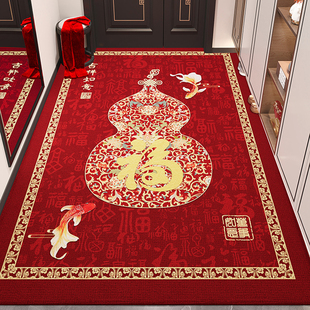 无醛厚地垫入户门垫开运风水地毯玄关大面积整铺定制防滑地毯喜庆