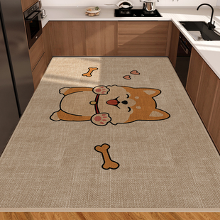 厨房地垫防油防滑家用专用吸水脚垫整铺耐脏新款 地毯全铺免洗定制