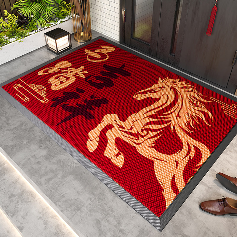 入户门地垫豪宅别墅专用弹力网门垫马年新年红色进门防滑蹭土脚垫,居家布艺,入户地垫,淘宝优惠券,粉丝福利购,淘宝优惠卷